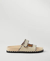 Ann Taylor Weekend Collection Straw Sport Sandals Size 5 Natural Women's