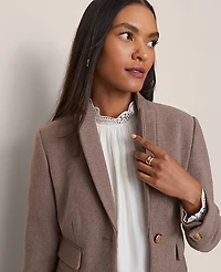 Ann Taylor The Greenwich Blazer Size 4 Cardamom Heather Women's