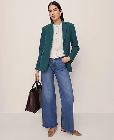 Ann Taylor The Greenwich Blazer Deep Atlantic Teal Women's