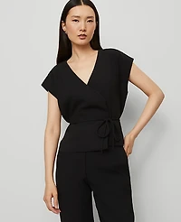 Ann Taylor Wrap Tie Waist Blouse Women's