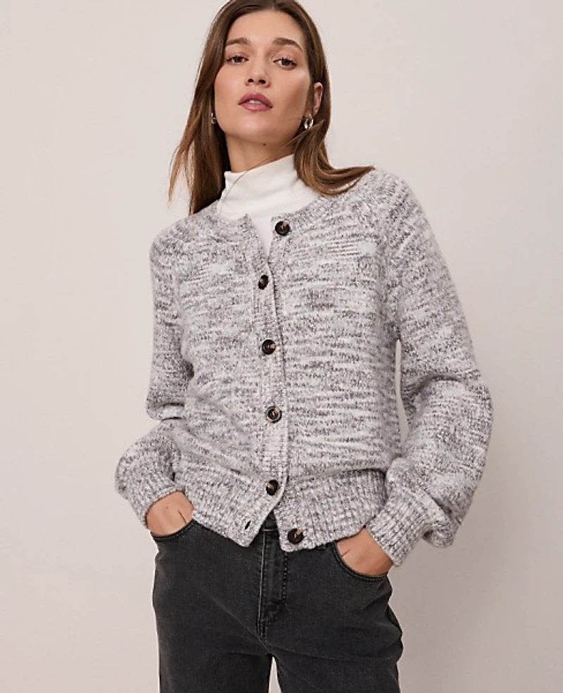 Ann Taylor Weekend Marled Cardigan Multi Women's
