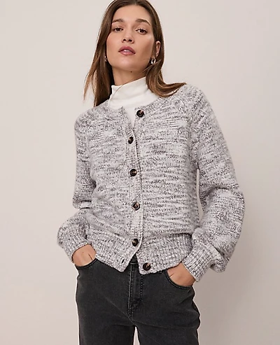 Ann Taylor Weekend Marled Cardigan Multi Women's