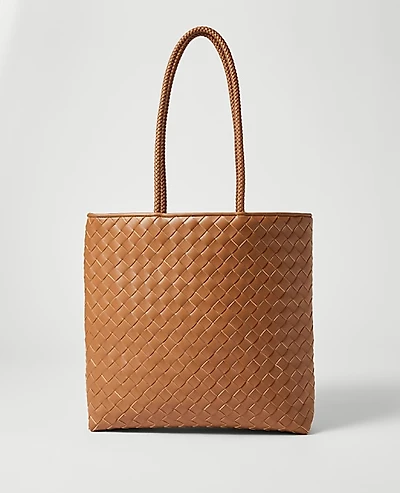 Ann Taylor Weekend Woven Tote Autumn Ochre Women's