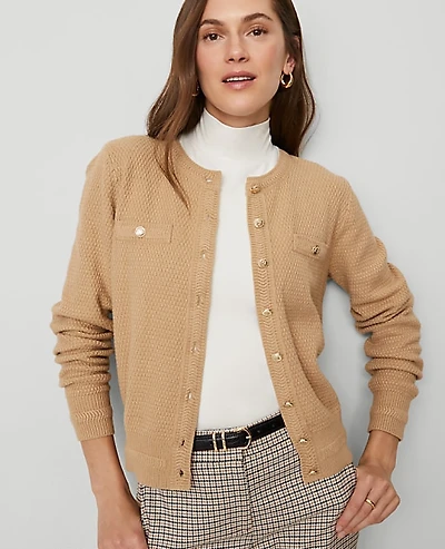 Ann Taylor Petite Textured Cardigan Women's