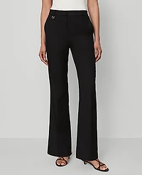 Ann Taylor The Petite Slim Flare Trouser in Bi-Stretch - Curvy Fit Size 00 Black Women's