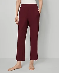 Ann Taylor Ribbed Wide-Leg Lounge Pants Size XS Windsor Wine Women's