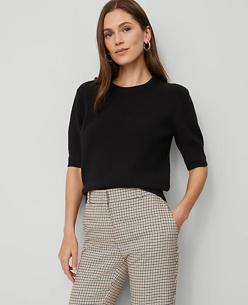 Ann Taylor Stitch Sweater T-Shirt Women's
