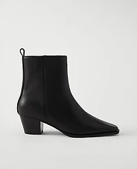 Ann Taylor Tapered Heel Leather Bootie Women's