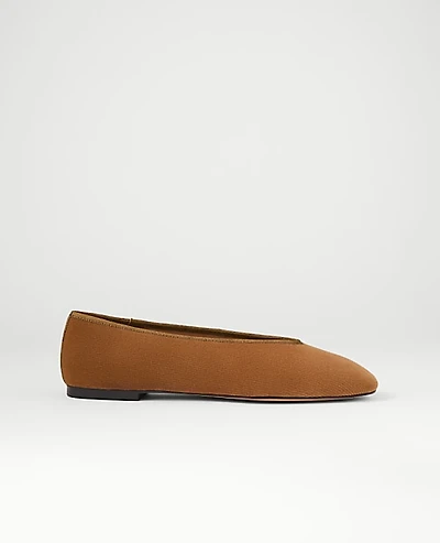 Ann Taylor Corduroy Ballet Flat Light Brown Sugar Women's