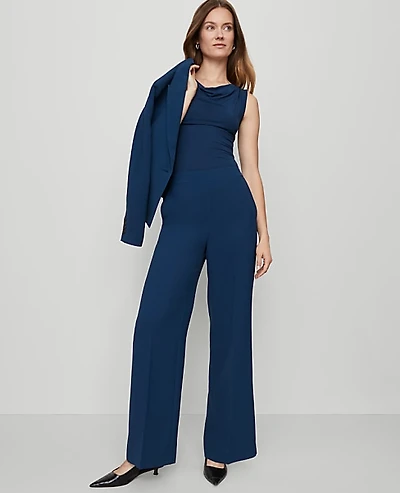 Ann Taylor The Wide-Leg Pant in Fluid Crepe Size 8 Moonlit Backdrop Women's