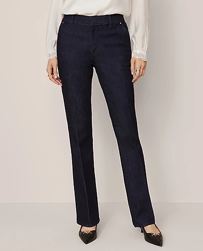 Ann Taylor Petite Mid Rise Boot Jean — Curvy Fit Size 00 Classic Rinse Wash Women's