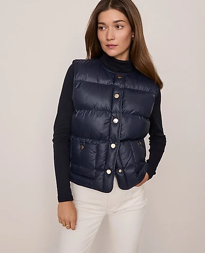 Ann Taylor Petite Weekend Quilted Vest Women's