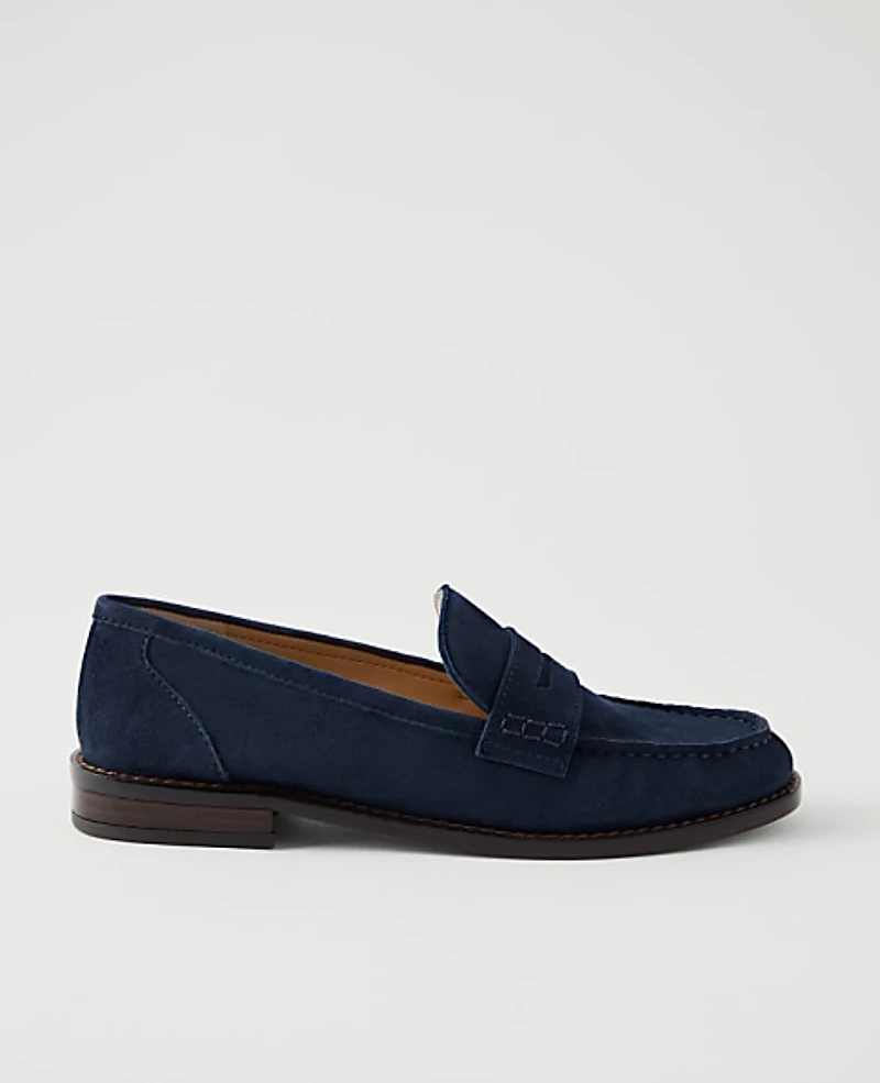 Ann Taylor Weekend Suede Penny Loafer Women's
