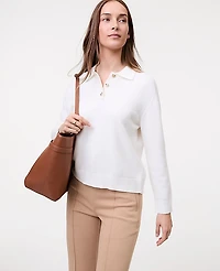 Ann Taylor Weekend Henley Sweater Women's