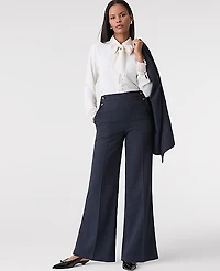 Ann Taylor The Everyday Sailor Wide-Leg Pant in Denim Size 8 Indigo Blend Women's