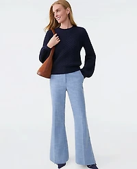 Ann Taylor The Margot Trouser Herringbone Mixed Blue Women's