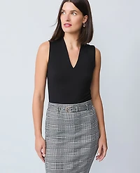Ann Taylor Sleeveless V-Neck Top Women's