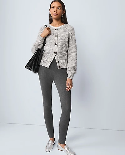 Ann Taylor Petite Weekend Classic Easy Fit Legging Moonlight Grey Heather Women's