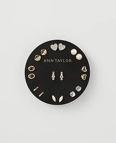 Ann Taylor Stud Earring Set Goldtone Women's