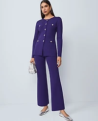 Ann Taylor The Petite Flare Sweater Pant Midnight Mulberry Women's