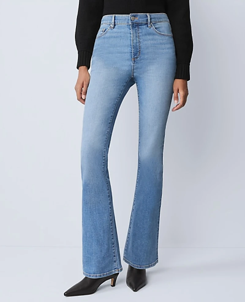 Ann Taylor The Boot Jean — Curvy Fit Bright Mid Indigo Wash Women's