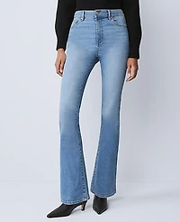 Ann Taylor The Boot Jean — Curvy Fit Bright Mid Indigo Wash Women's