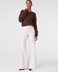 Ann Taylor The Wide-Leg Jean Ivory Women's