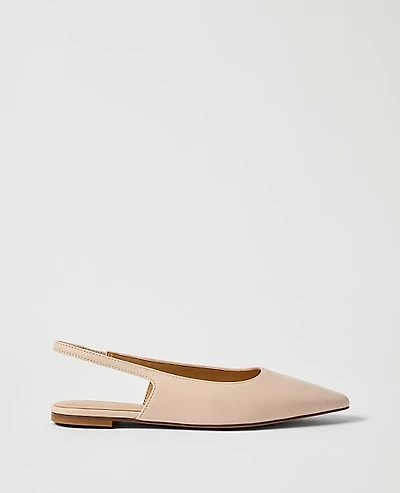 Ann Taylor Leather Slingback Flat Women's