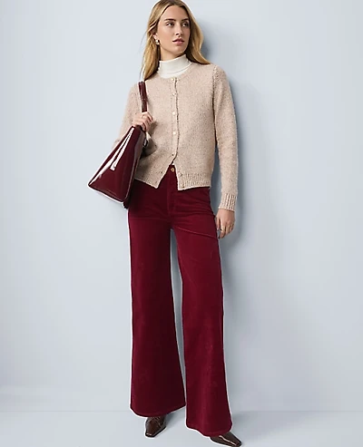 Ann Taylor Petite Weekend Wide-Leg Corduroy Pant Women's