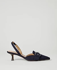 Ann Taylor Patent Buckle Slingback Pump Night Sky Women's