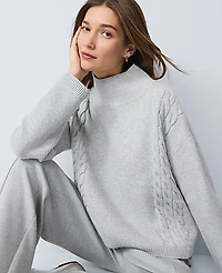 Ann Taylor Weekend Mixed Cable Sweater Women's