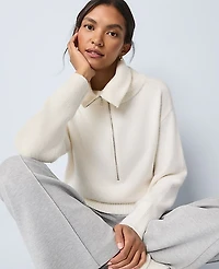 Ann Taylor Weekend Half-Zip Sweater Women's