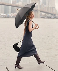 Ann Taylor Petite Weekend Crew Neck Flare Midi Dress Deep Indigo Women's