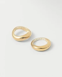 Ann Taylor Metal Stacked Ring Set Goldtone Women's