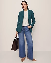 Ann Taylor The Petite Greenwich Blazer Deep Atlantic Teal Women's