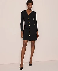 Ann Taylor Ponte Blazer Dress Size 14 Black Women's