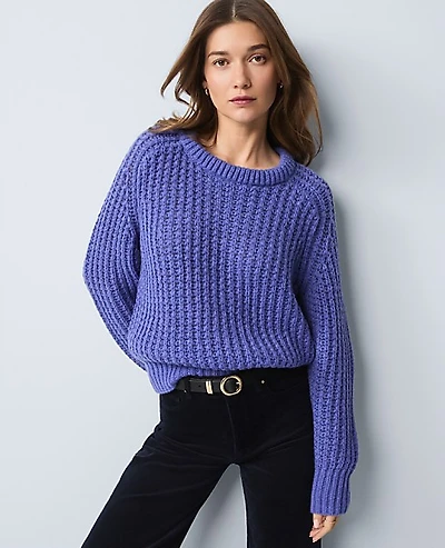Ann Taylor Weekend Cozy Crew Neck Sweater Women's