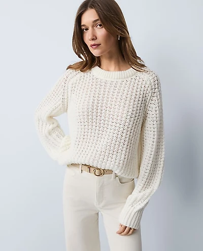 Ann Taylor Weekend Cozy Crew Neck Sweater Women's