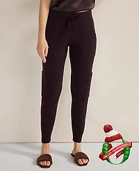 Ann Taylor Haven Well Within Cashmere Cargo Joggers Holiday Cranberry Women's