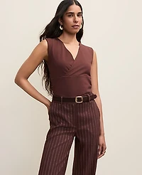 Ann Taylor Crossover V-Neck Shell Top Women's