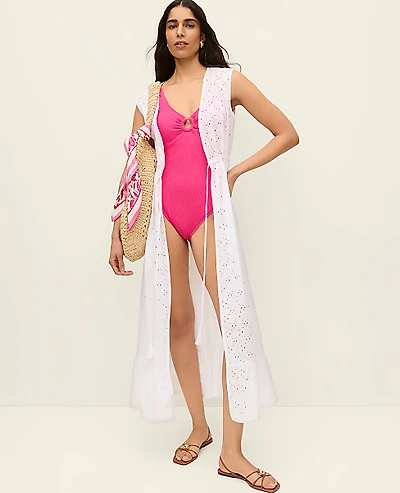 Ann Taylor Eyelet Kimono Women's