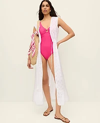 Ann Taylor Eyelet Kimono Women's