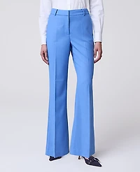 Ann Taylor The Flare Trouser — Curvy Fit Bluebird Melange Women's
