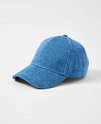 Ann Taylor Denim Baseball Cap Soft Denim Blue Women's