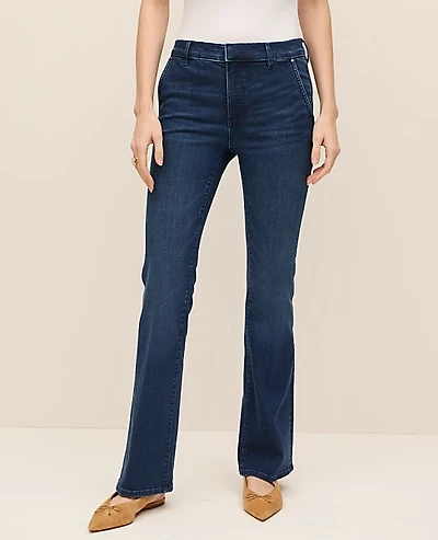 Ann Taylor The Boot Jean — Curvy Fit Classic Mid Wash Women's