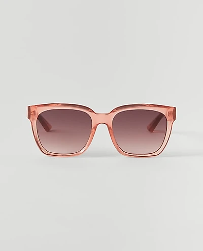 Ann Taylor Oversized Square Sunglasses Rose Women's