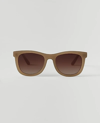 Ann Taylor Rounded Square Sunglasses Light Brown Sugar Women's