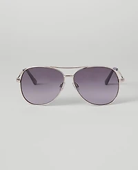 Ann Taylor Aviator Sunglasses Silvertone Women's
