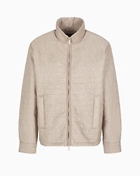 Jacket with allover embossed logo ASV fabric