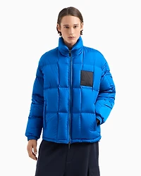 Full zip padded jacket with logo patch